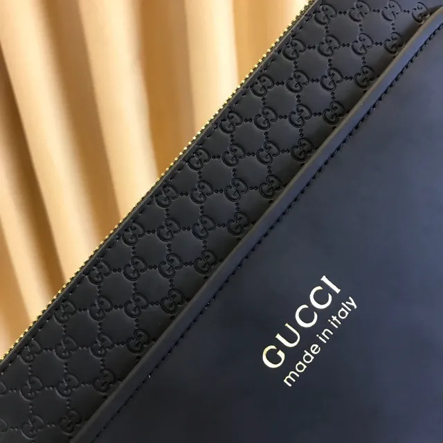 Gucci Ophidia حقيبة يد سوداء وذهبية جلد أسود مطفي مصقول GG Monogram حافة حقيبة مظرفية 6