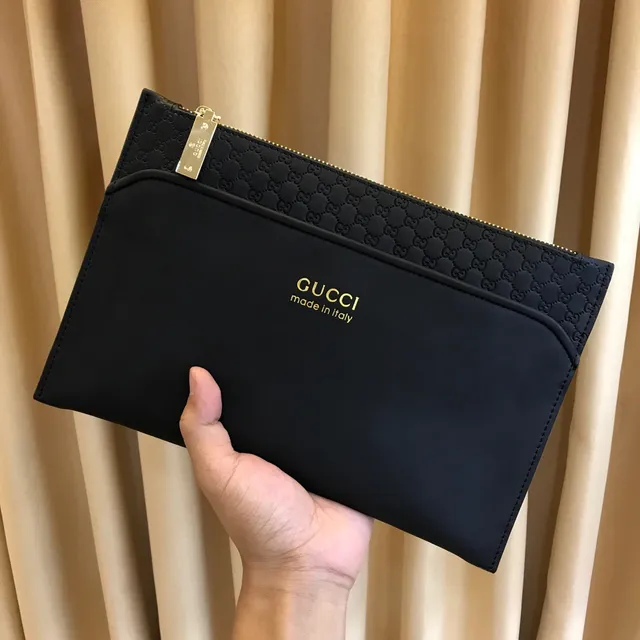 Gucci Ophidia حقيبة يد سوداء وذهبية جلد أسود مطفي مصقول GG Monogram حافة حقيبة مظرفية 8