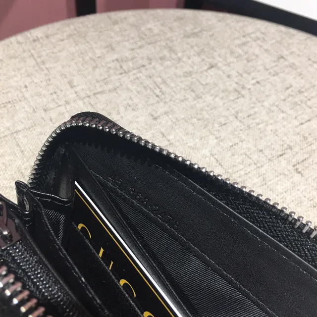 Gucci Ophidia Embossed GG Monogram Black Long Wallet 2