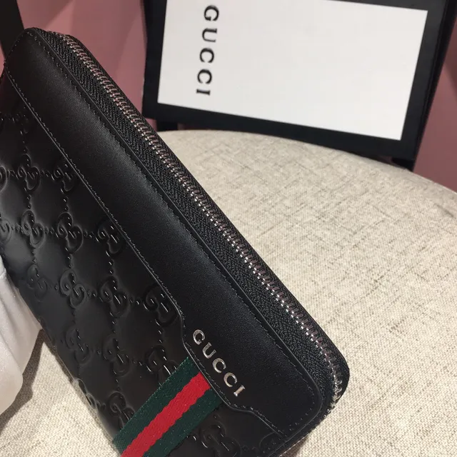 Gucci Ophidia Embossed GG Monogram Black Long Wallet 4