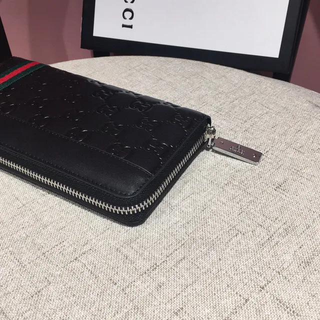 Gucci Ophidia Embossed GG Monogram Black Long Wallet 6