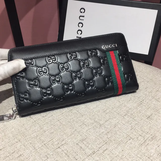 Gucci Ophidia Embossed GG Monogram Black Long Wallet 9