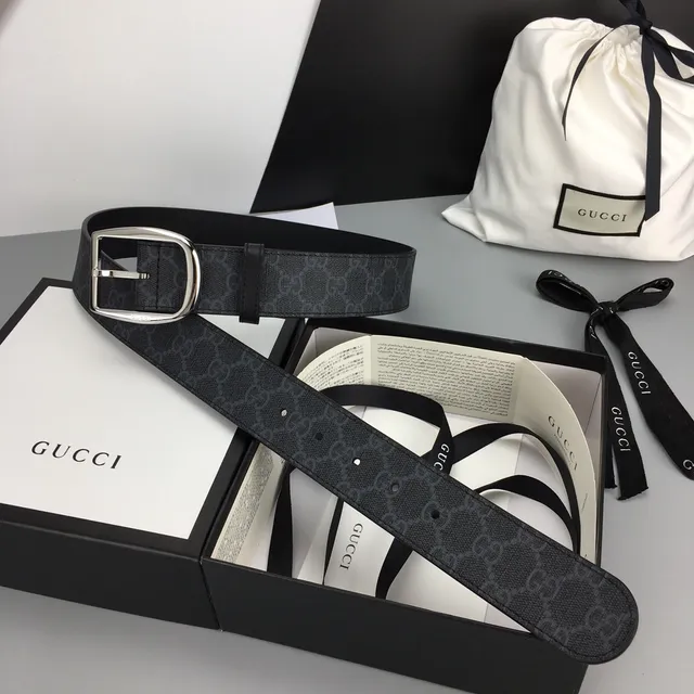 Gucci Ophidia GG Monogram Black Leather Belt 2