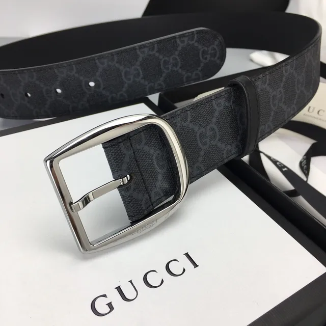 Gucci Ophidia GG Monogram Black Leather Belt 3