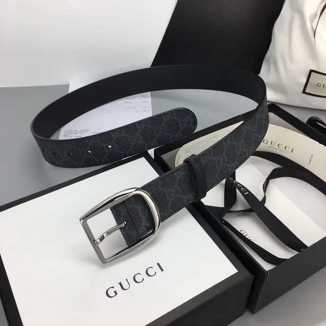 Gucci Ophidia GG Monogram Black Leather Belt 4