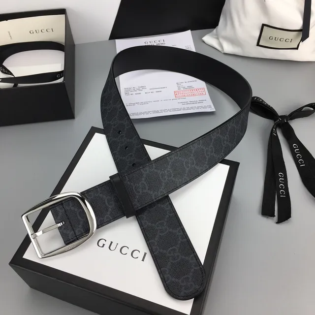 Gucci Ophidia GG Monogram Black Leather Belt 6