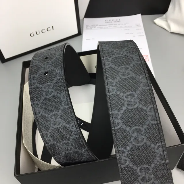 Gucci Ophidia GG Monogram Black Leather Belt 7