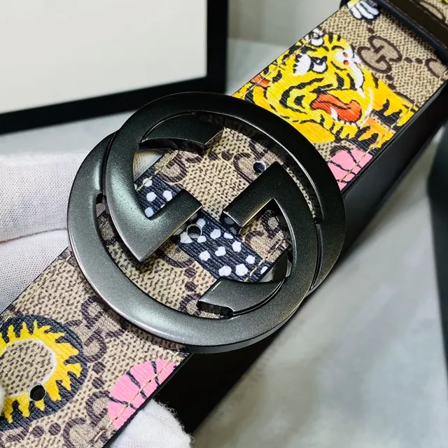 Gucci Ophidia Ceinture en cuir à imprimé tigre et floral 3