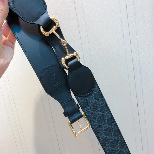Gucci Ophidia Wide Padded GG Monogram Leather Belt 2