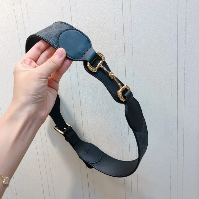 Gucci Ophidia Wide Padded GG Monogram Leather Belt 6