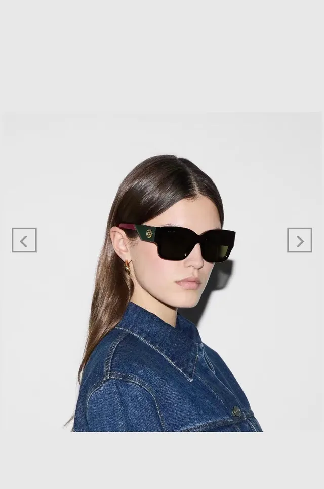 Gucci Oversized Rectangular Black Acetate Sunglasses 4