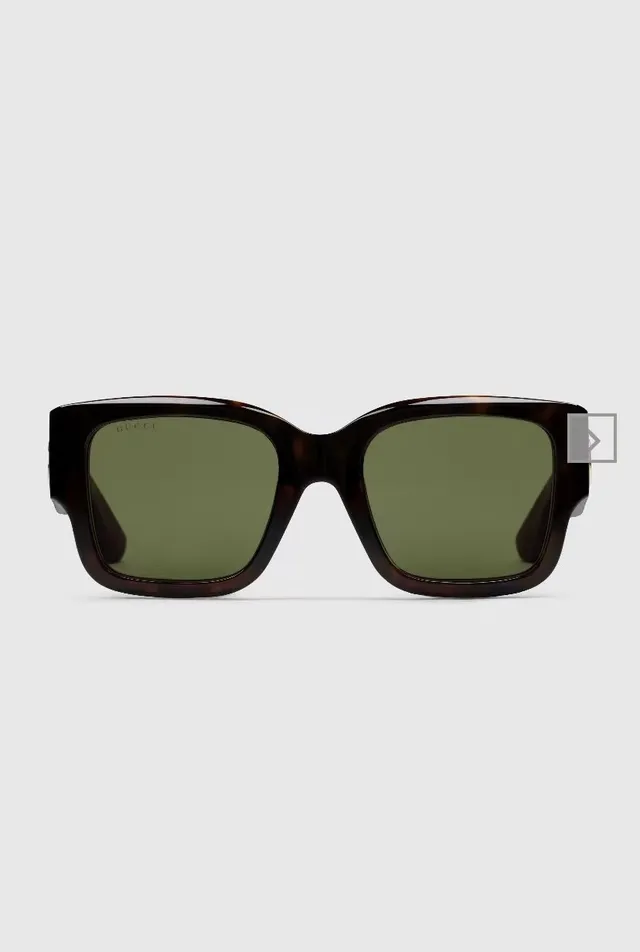 Gucci Oversized Rectangular Black Acetate Sunglasses 6