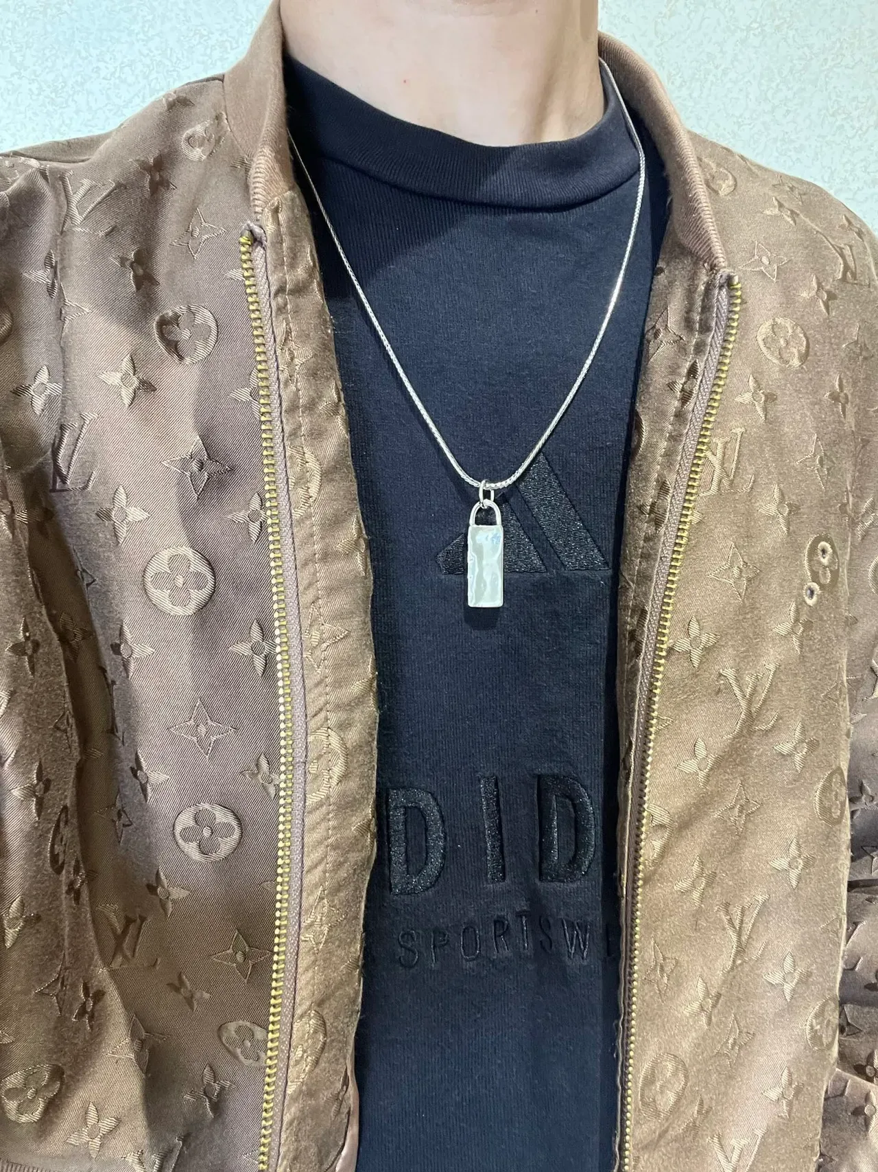 Gucci Padlock Silver Braided Snake Chain Pendant Necklace 3