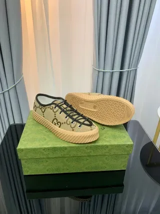 Gucci Rhyton Beige Monogram Canvas Lifestyle Sneakers 4