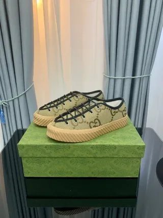 Gucci Rhyton Beige Monogram Canvas Lifestyle Sneakers 5