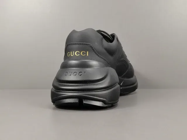 Gucci Rhyton Monochrome Preto Tênis Chunky 14
