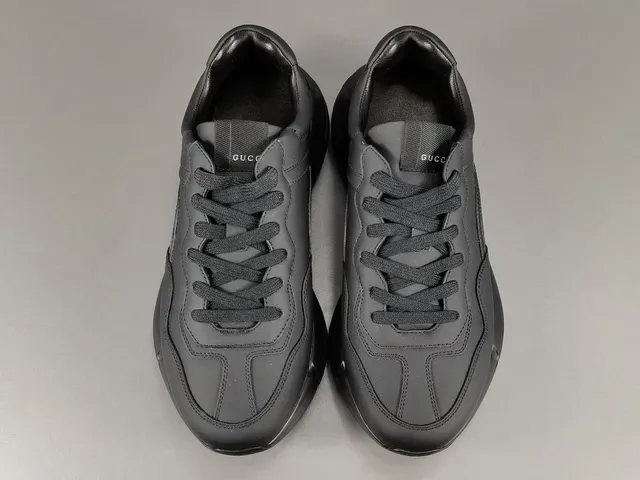 Gucci Rhyton Monochrome Preto Tênis Chunky 16