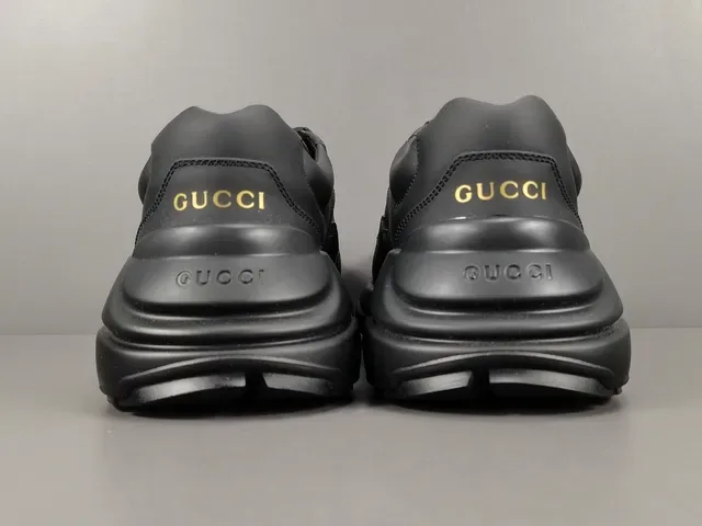 Gucci Rhyton Monochrome Preto Tênis Chunky 17