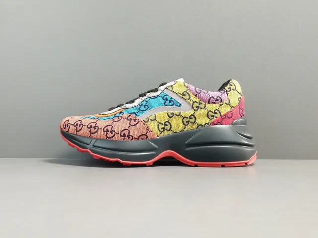 Gucci Rhyton Multicolor GG Jacquard Lifestyle Sneakers 1