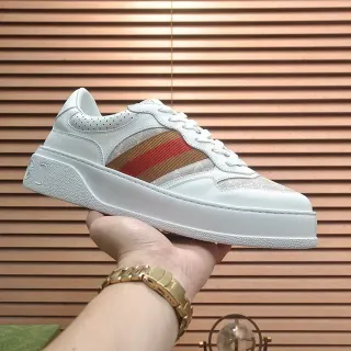 Gucci Rhyton White Red Green Web Stripe Lifestyle Sneakers