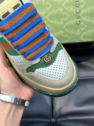 Gucci Screener Beige Green Red Blue Orange Lifestyle Sneakers 2