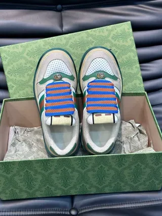 Gucci Screener Beige Green Red Blue Orange Lifestyle Sneakers 5