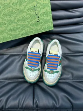 Gucci Screener Beige Green Red Blue Orange Lifestyle Sneakers 6