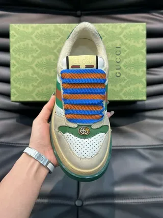 Gucci Screener Beige Green Red Blue Orange Lifestyle Sneakers 7
