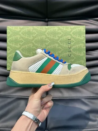 Gucci Screener Beige Green Red Blue Orange Lifestyle Sneakers 8