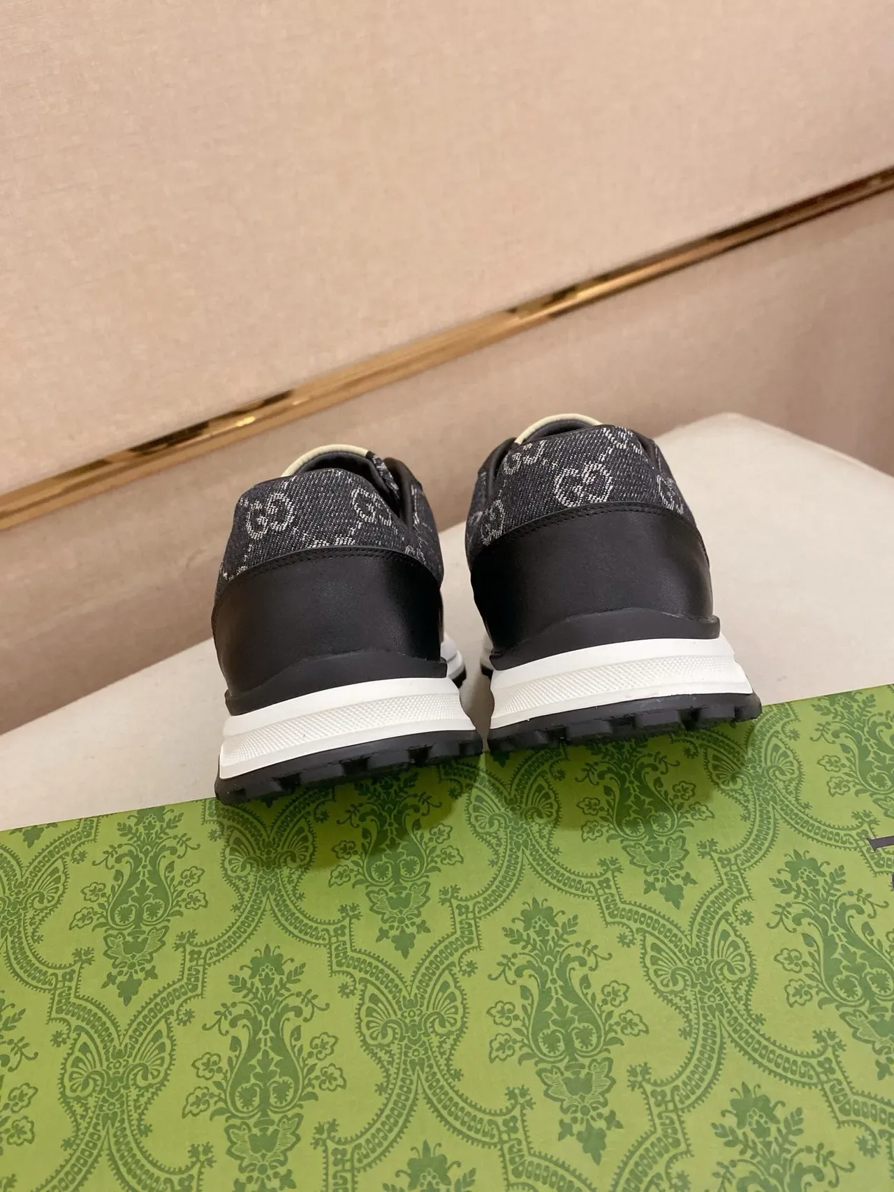 Gucci Screener Black Monogram Canvas and Leather Lifestyle Sneakers 8