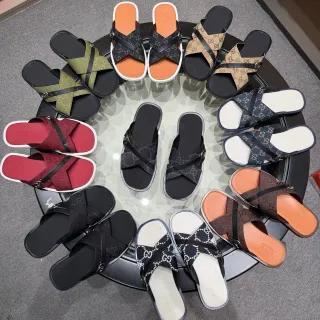 Gucci Screener Cross-Strap Logo-Print Slide Slippers
