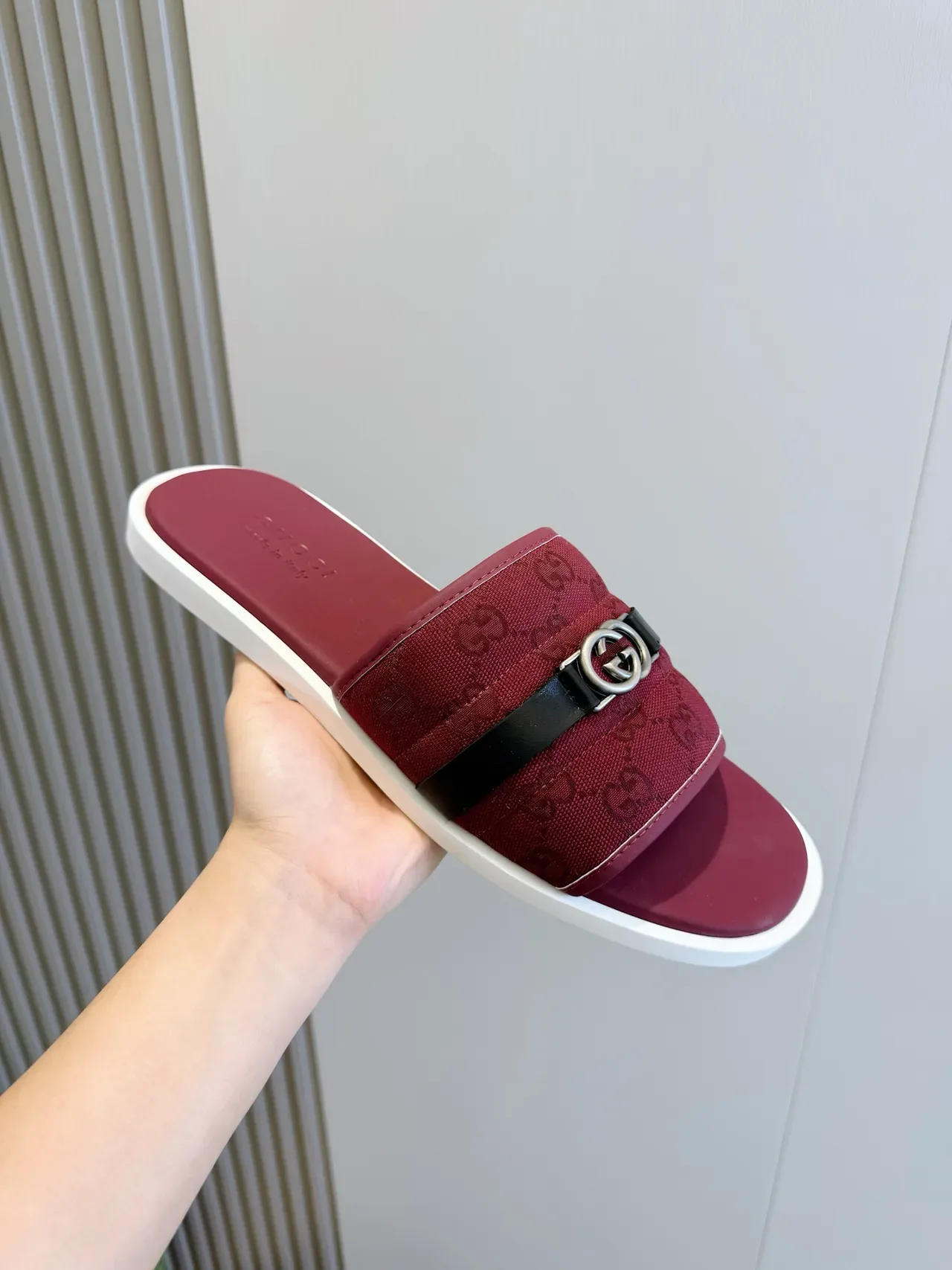 Gucci Screener GG Monogram Canvas Single-Strap Slide Slippers 5