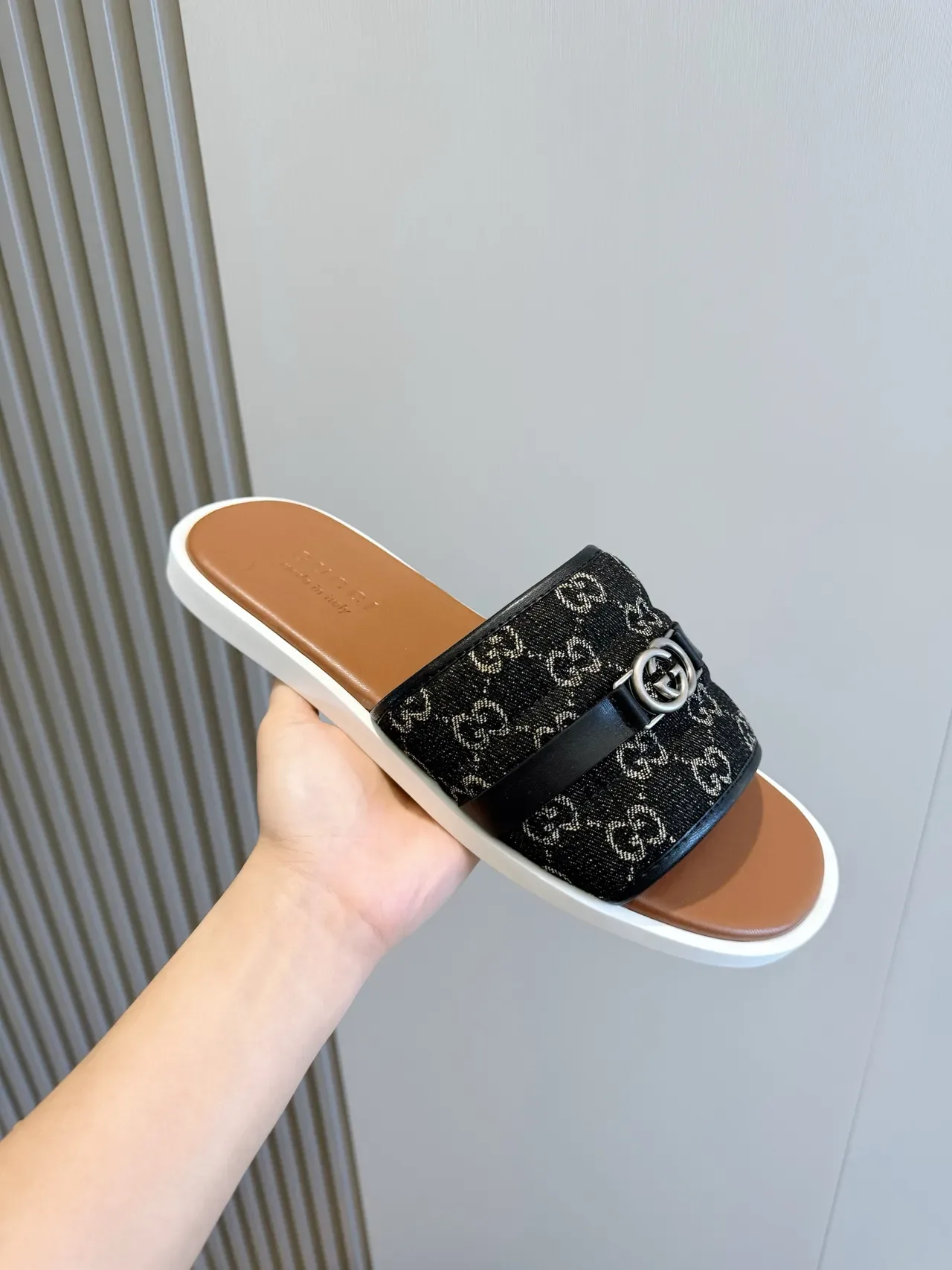 Gucci Screener GG Monogram Canvas Single-Strap Slide Slippers 6