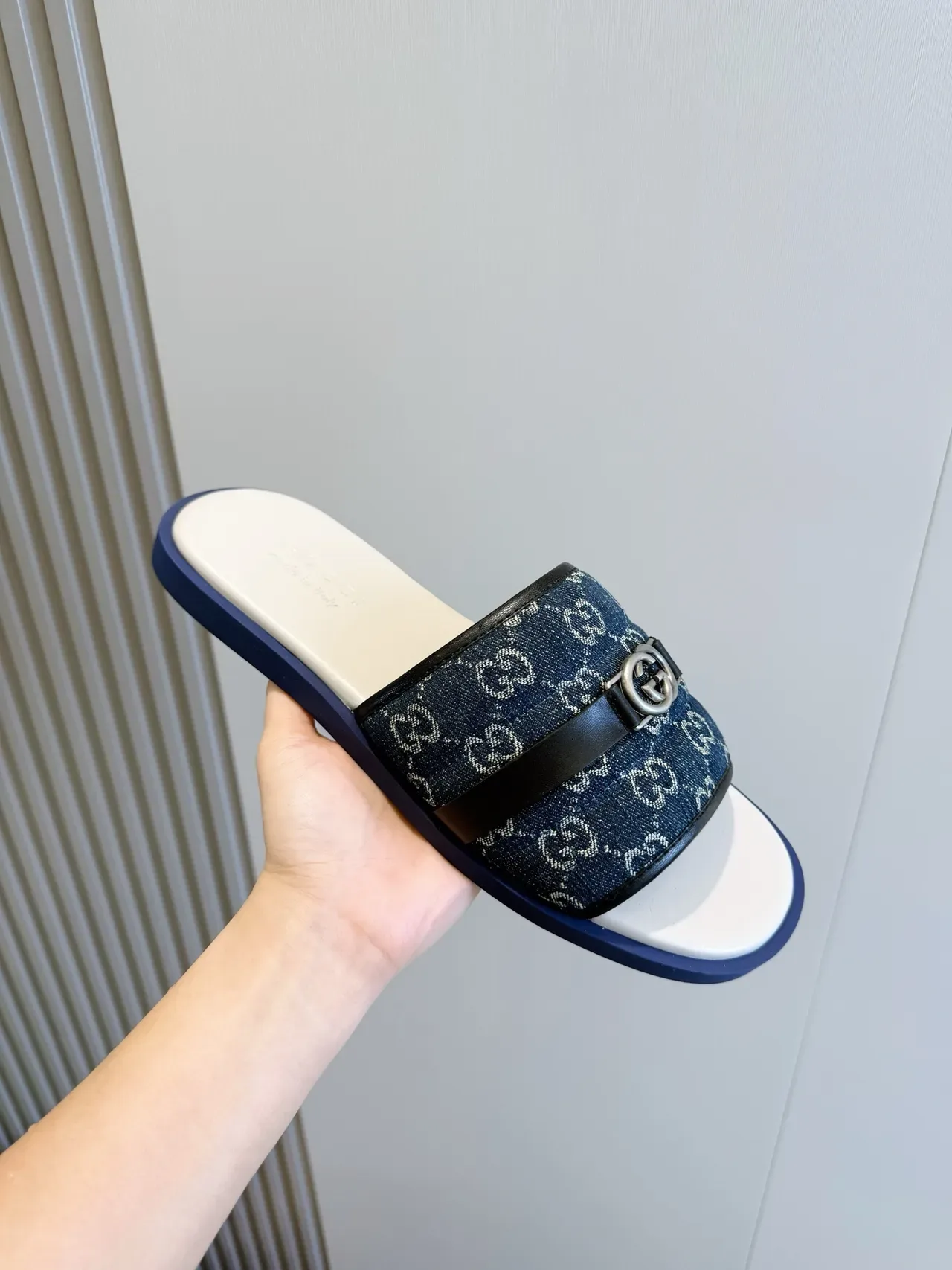 Gucci Screener GG Monogram Canvas Single-Strap Slide Slippers 7