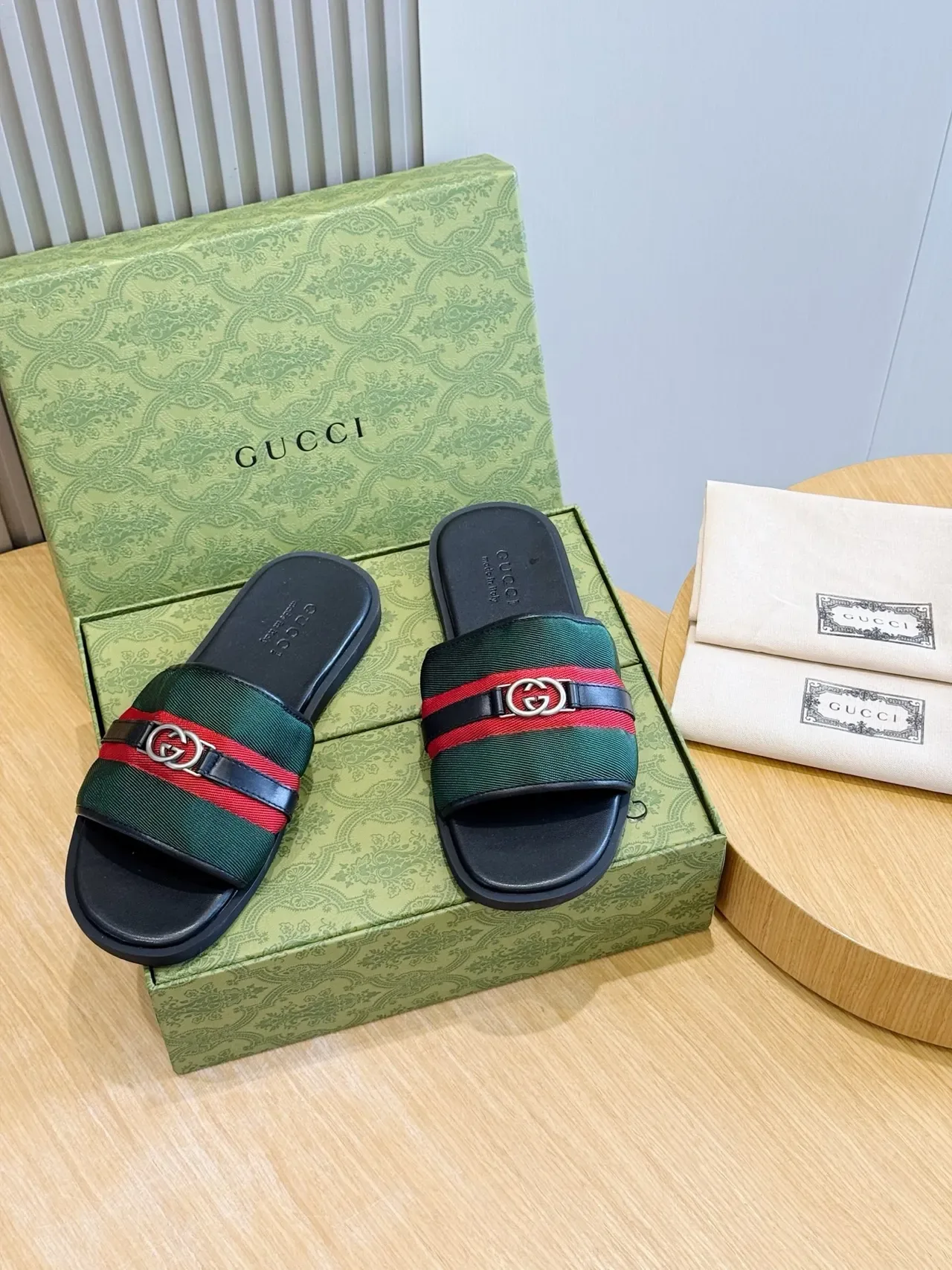 Gucci Screener GG Monogram Canvas Single-Strap Slide Slippers 16