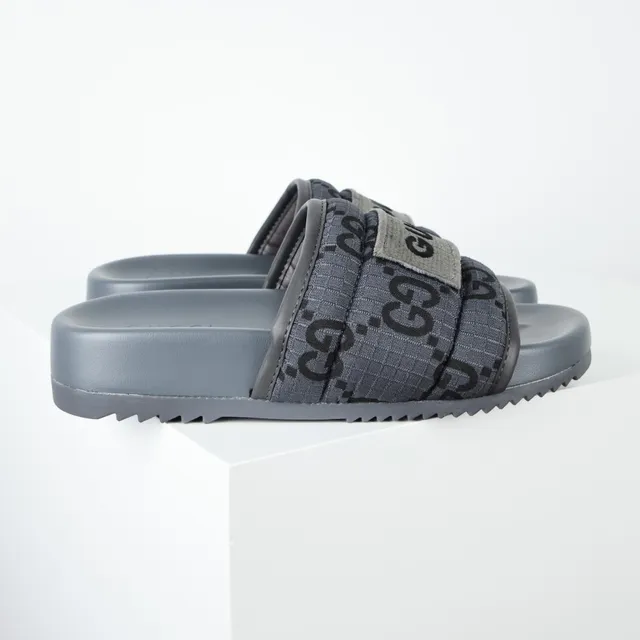 Gucci Screener Gray GG Monogram Slippers 3