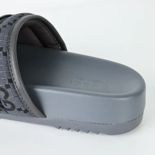 Gucci Screener Gray GG Monogram Slippers 4