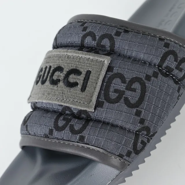 Gucci Screener Gray GG Monogram Slippers 6