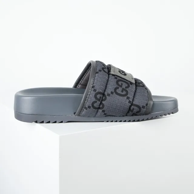 Gucci Screener Gray GG Monogram Slippers 7