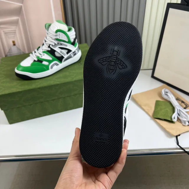 Gucci Screener Green White Black Lifestyle Sneakers 3