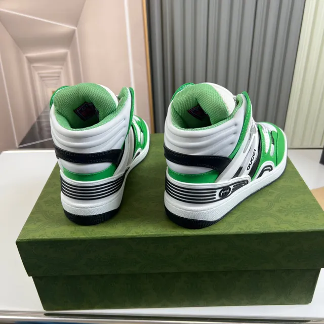 Gucci Screener Green White Black Lifestyle Sneakers 6