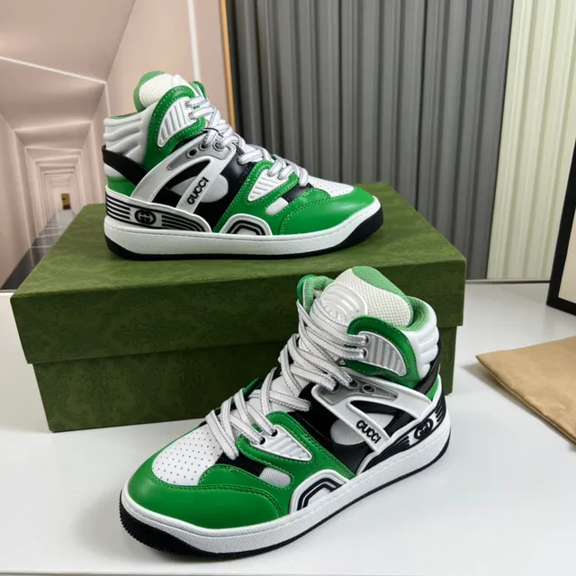 Gucci Screener Green White Black Lifestyle Sneakers 8