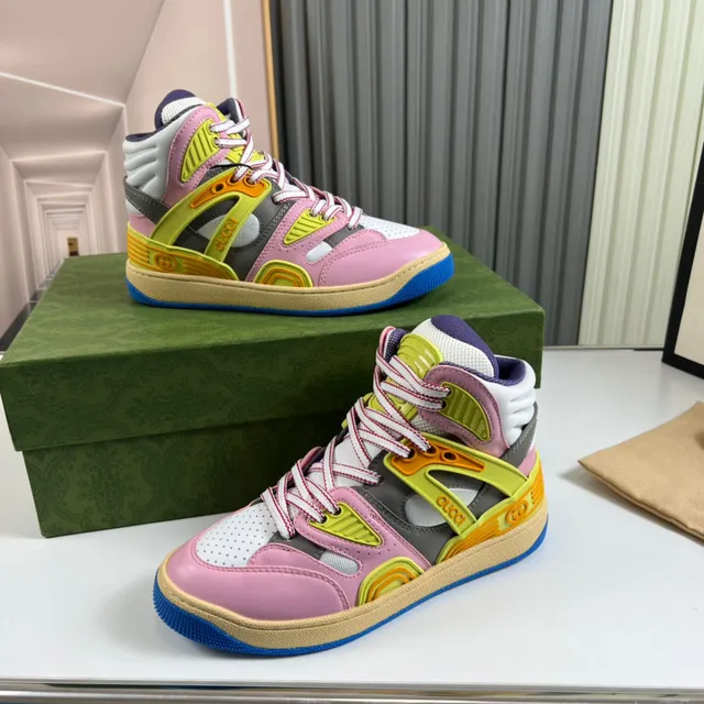 Gucci Screener Multicolor Layered High-Top Chunky Sneakers 7