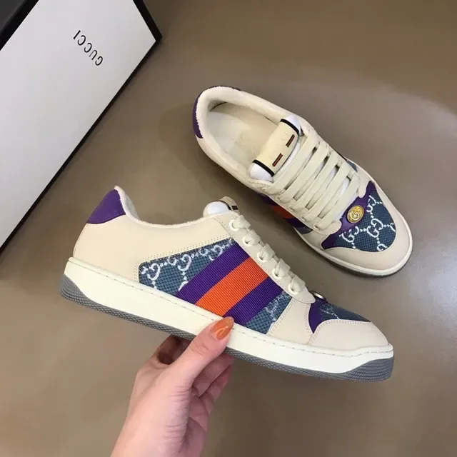 Gucci Screener Multicolor Web Stripe Lifestyle Sneakers 1