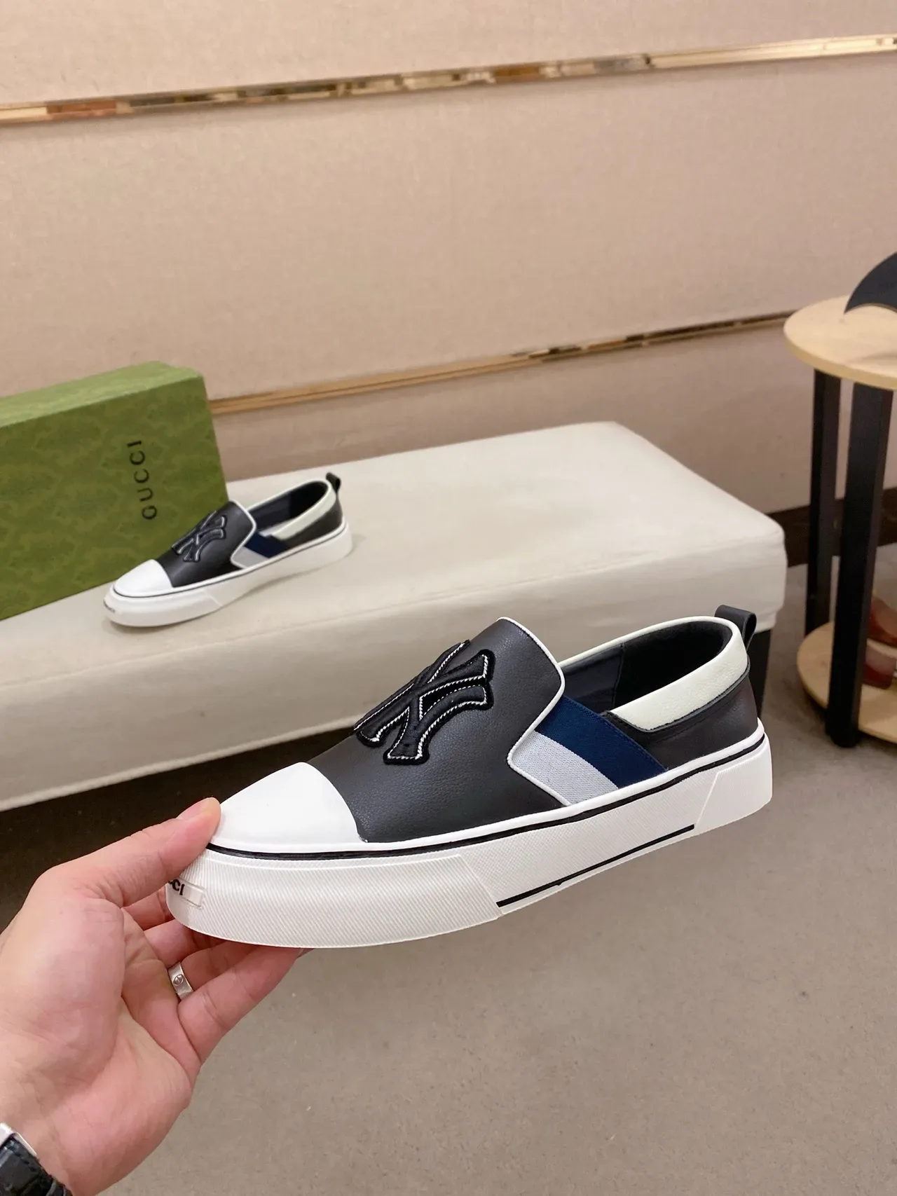 Gucci Screener NY Logo Slip-On Lifestyle Sneaker 3
