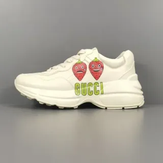 Gucci Screener Strawberry Graphic Off-White Lifestyle Sneakers