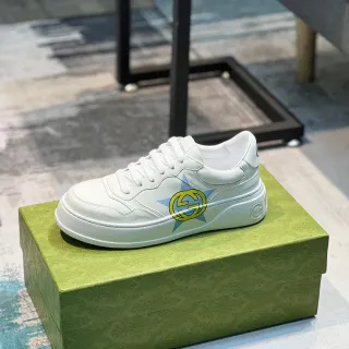 Gucci Screener White GG Star Logo Lifestyle Sneakers