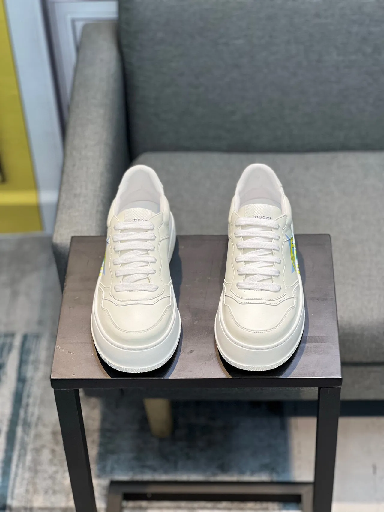 Gucci Screener White GG Star Logo Lifestyle Sneakers 6