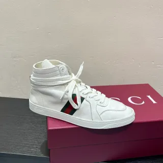 Gucci Screener White Red Green Web Stripe Lifestyle Sneaker