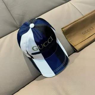 Gucci Striped Navy and White Baseball Cap